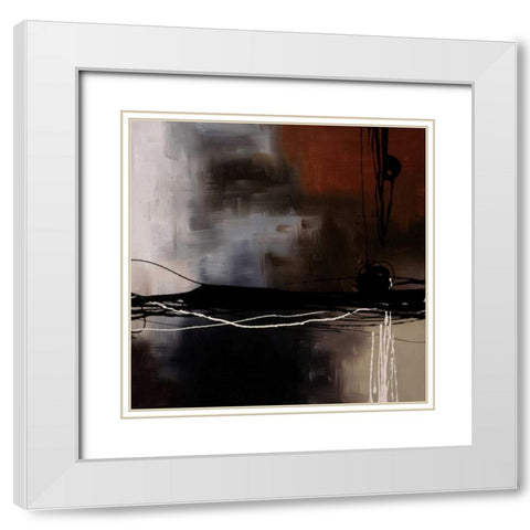 Prelude in Rust III White Modern Wood Framed Art Print with Double Matting by Maitland, Laurie
