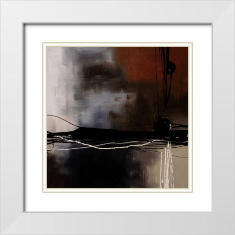 Prelude in Rust III White Modern Wood Framed Art Print with Double Matting by Maitland, Laurie
