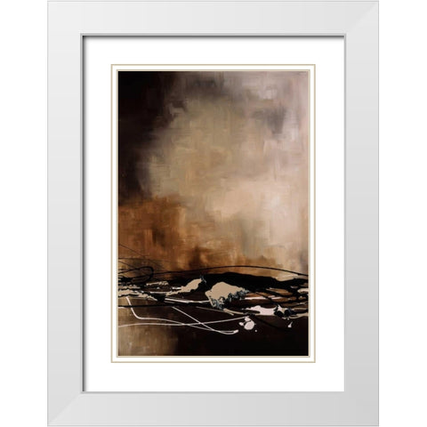 Tobacco and Chocolate II White Modern Wood Framed Art Print with Double Matting by Maitland, Laurie