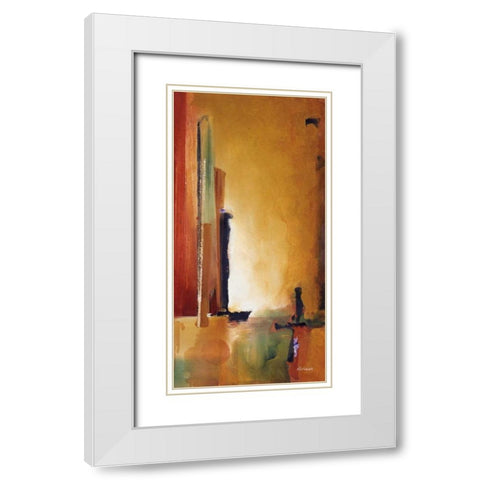 Orbit White Modern Wood Framed Art Print with Double Matting by Li-Leger, Noah