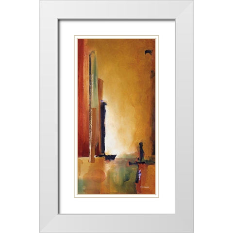 Orbit White Modern Wood Framed Art Print with Double Matting by Li-Leger, Noah