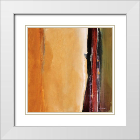 Solar Emission II White Modern Wood Framed Art Print with Double Matting by Li-Leger, Noah