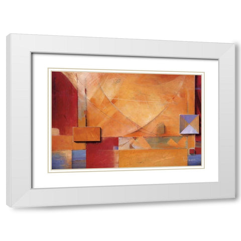 Poets Passage White Modern Wood Framed Art Print with Double Matting by Li-Leger, Don