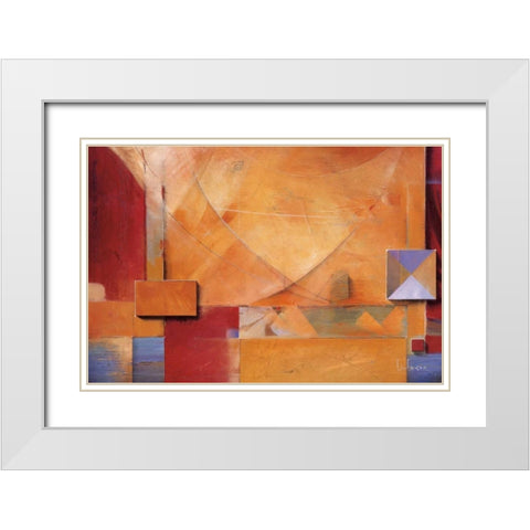 Poets Passage White Modern Wood Framed Art Print with Double Matting by Li-Leger, Don