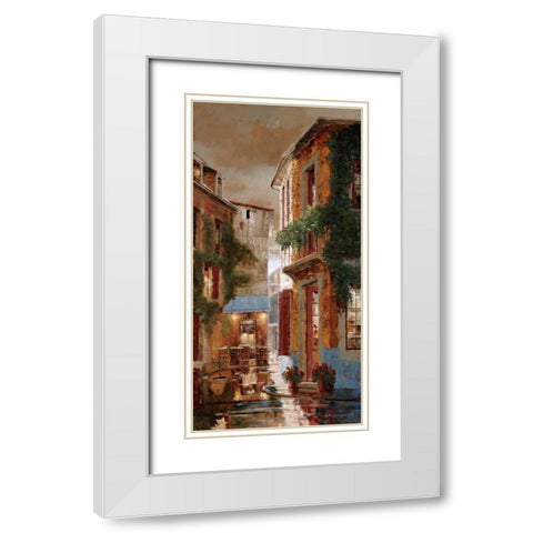 Tender is the Night White Modern Wood Framed Art Print with Double Matting by Archambault, Gilles