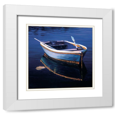 Harbor Glow White Modern Wood Framed Art Print with Double Matting by Swimm, Tom