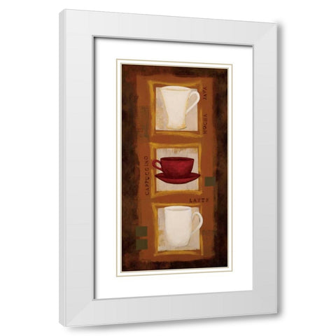 Cafe Jazz White Modern Wood Framed Art Print with Double Matting by Vindedzis, Rita