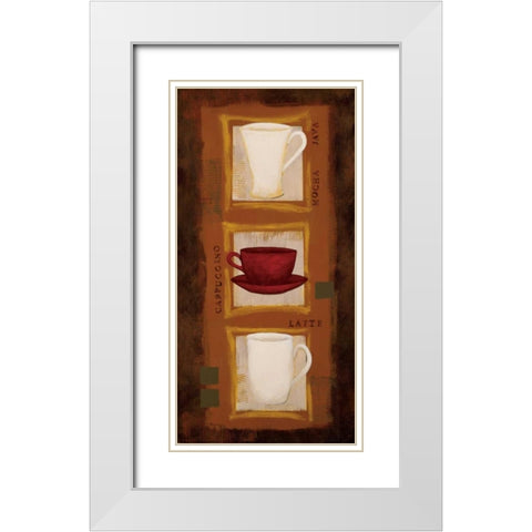 Cafe Jazz White Modern Wood Framed Art Print with Double Matting by Vindedzis, Rita