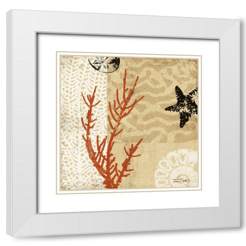 Coral Impressions I White Modern Wood Framed Art Print with Double Matting by Venter, Tandi