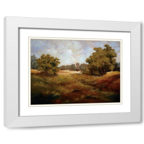 Peaceful Retreat I White Modern Wood Framed Art Print with Double Matting by Baynes, Maija