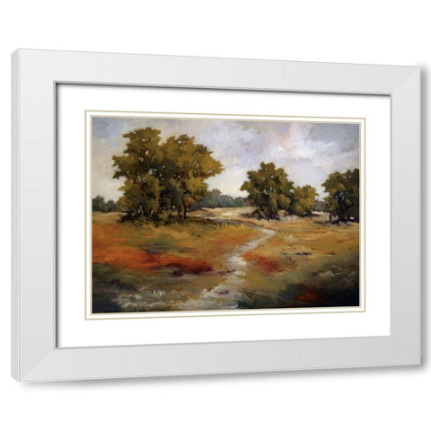 Peaceful Retreat II White Modern Wood Framed Art Print with Double Matting by Baynes, Maija