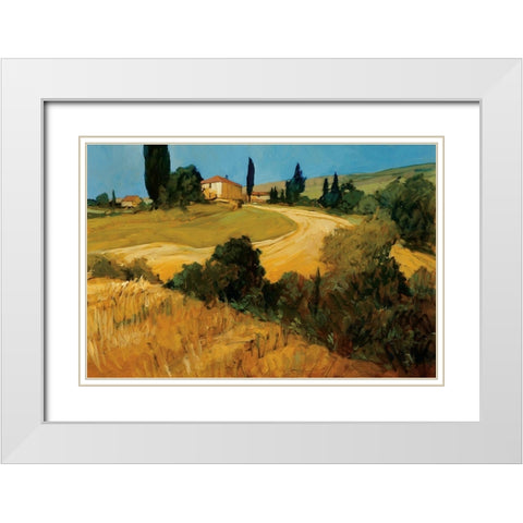 Bella Toscana White Modern Wood Framed Art Print with Double Matting by Craig, Philip