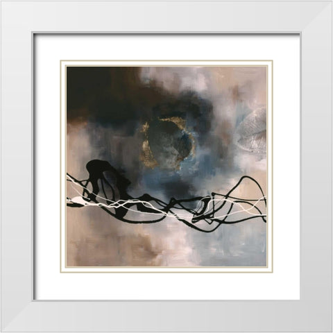 Watery Hollow II White Modern Wood Framed Art Print with Double Matting by Maitland, Laurie