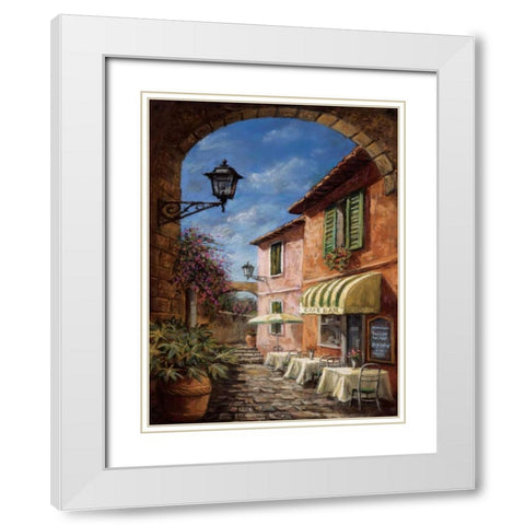 Through the Archway White Modern Wood Framed Art Print with Double Matting by Surridge, Malcolm