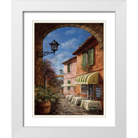 Through the Archway White Modern Wood Framed Art Print with Double Matting by Surridge, Malcolm