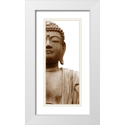 Buddha II White Modern Wood Framed Art Print with Double Matting by Maihara/Watt, Jeff/Boyce