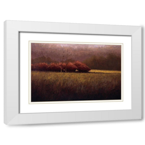 Young Maples White Modern Wood Framed Art Print with Double Matting by Winegar, Simon