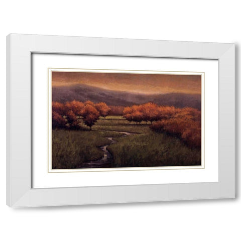 Morning Fescue White Modern Wood Framed Art Print with Double Matting by Winegar, Simon