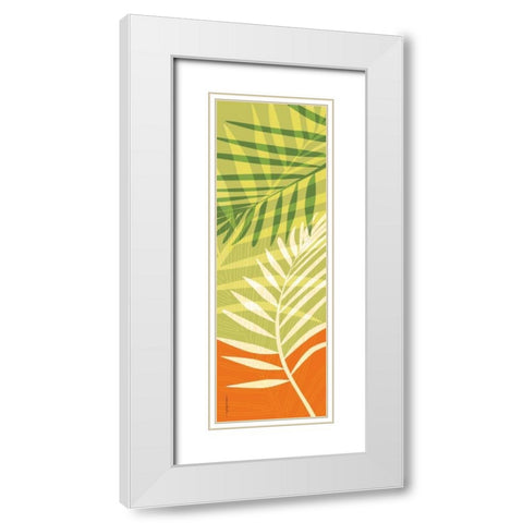 Tropic II White Modern Wood Framed Art Print with Double Matting by Ahava
