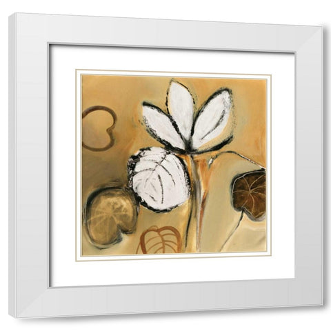Lily Pond I White Modern Wood Framed Art Print with Double Matting by Barnes, Natasha