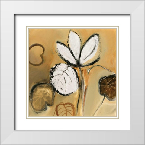Lily Pond I White Modern Wood Framed Art Print with Double Matting by Barnes, Natasha
