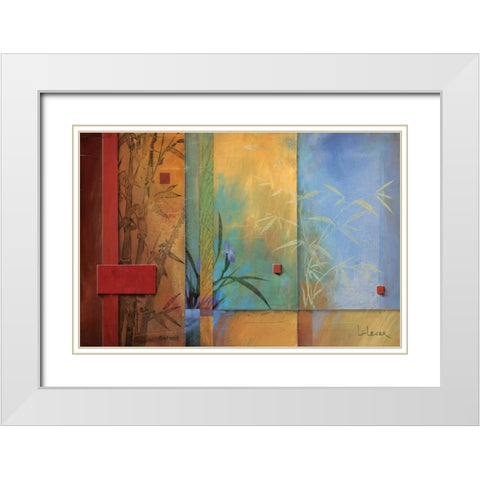 Spa Dreams White Modern Wood Framed Art Print with Double Matting by Li-Leger, Don