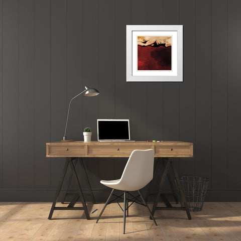 Fire White Modern Wood Framed Art Print with Double Matting by Maitland, Laurie