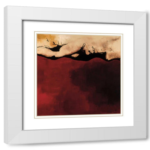 Fire White Modern Wood Framed Art Print with Double Matting by Maitland, Laurie