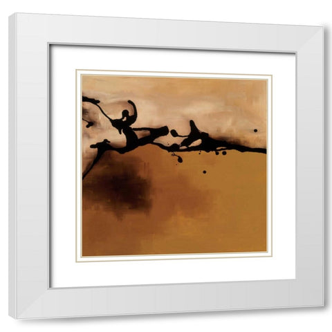 Ochre White Modern Wood Framed Art Print with Double Matting by Maitland, Laurie