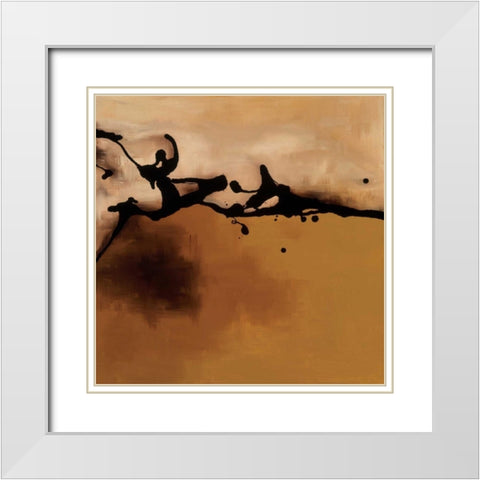 Ochre White Modern Wood Framed Art Print with Double Matting by Maitland, Laurie