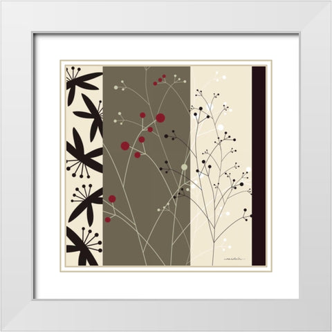 By Design I White Modern Wood Framed Art Print with Double Matting by Ahava