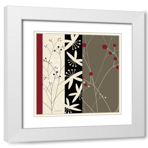 By Design II White Modern Wood Framed Art Print with Double Matting by Ahava