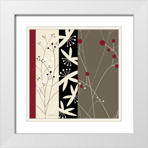 By Design II White Modern Wood Framed Art Print with Double Matting by Ahava