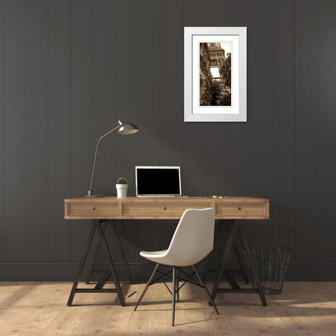 La Tour Eiffel II - Eiffel Tower II White Modern Wood Framed Art Print with Double Matting by Maihara/Watt, Jeff/Boyce