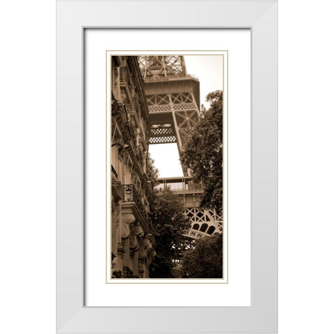 La Tour Eiffel II - Eiffel Tower II White Modern Wood Framed Art Print with Double Matting by Maihara/Watt, Jeff/Boyce