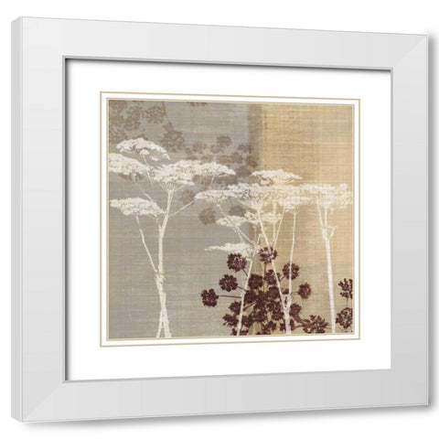 Lace I White Modern Wood Framed Art Print with Double Matting by Venter, Tandi