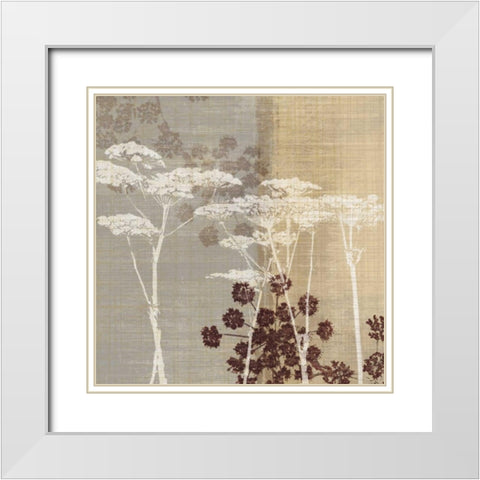Lace I White Modern Wood Framed Art Print with Double Matting by Venter, Tandi