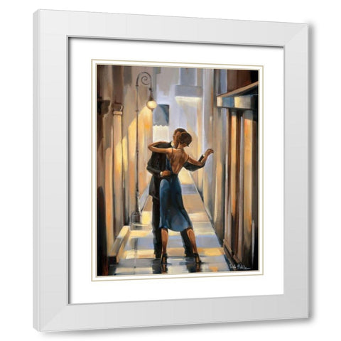 Reflections II White Modern Wood Framed Art Print with Double Matting by Biddle, Trish