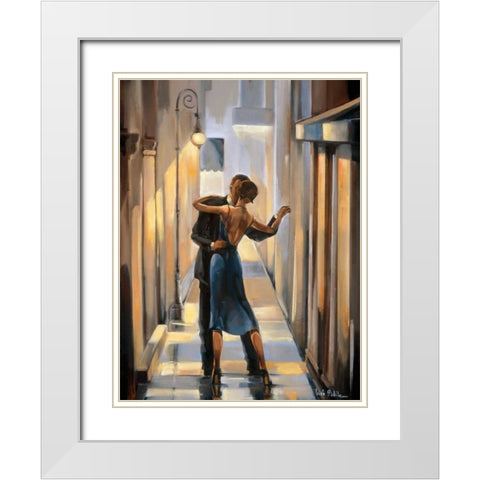 Reflections II White Modern Wood Framed Art Print with Double Matting by Biddle, Trish