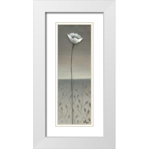 Fleur Blanc I White Modern Wood Framed Art Print with Double Matting by Eve