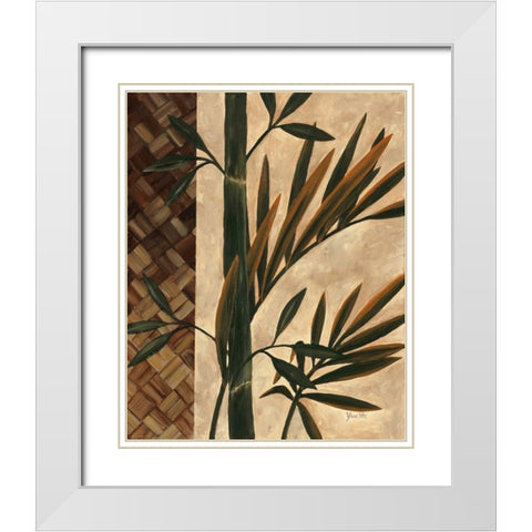 Palm Breeze White Modern Wood Framed Art Print with Double Matting by St. Amant, Yvette