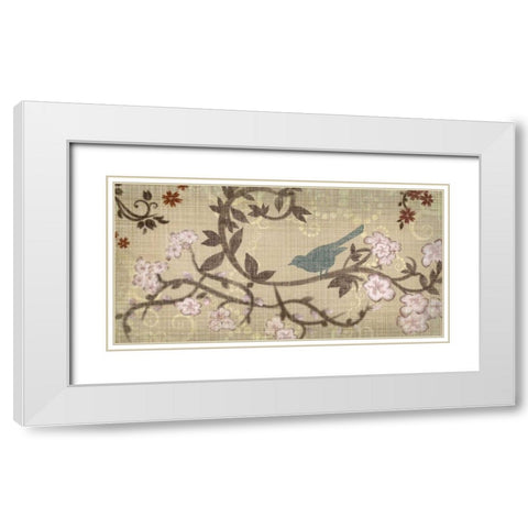 Songbird I White Modern Wood Framed Art Print with Double Matting by Venter, Tandi