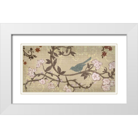 Songbird I White Modern Wood Framed Art Print with Double Matting by Venter, Tandi