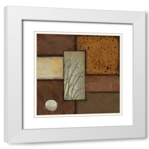Pussy Willows II White Modern Wood Framed Art Print with Double Matting by St.Germain, Patrick