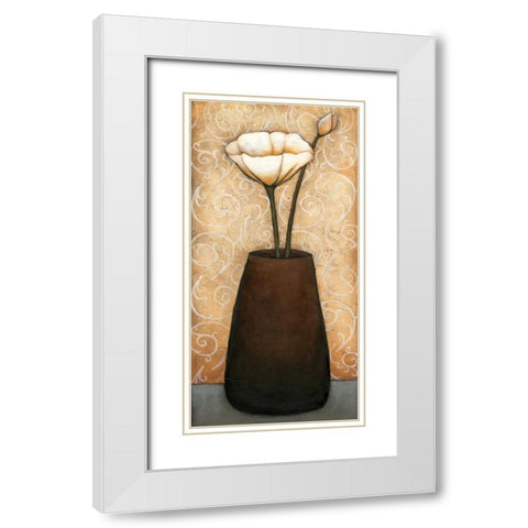 Mon Jardine II White Modern Wood Framed Art Print with Double Matting by Alves, Helena