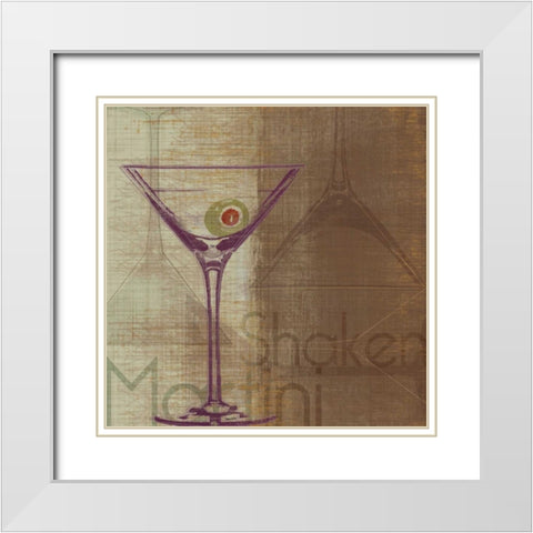 Shaken White Modern Wood Framed Art Print with Double Matting by Venter, Tandi
