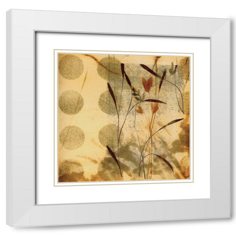 Playful Meadow II White Modern Wood Framed Art Print with Double Matting by Leal, Fernando