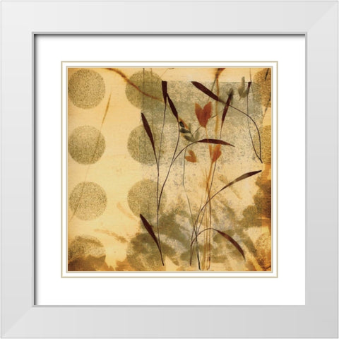 Playful Meadow II White Modern Wood Framed Art Print with Double Matting by Leal, Fernando