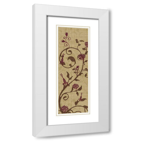 Curly Grass I White Modern Wood Framed Art Print with Double Matting by Venter, Tandi