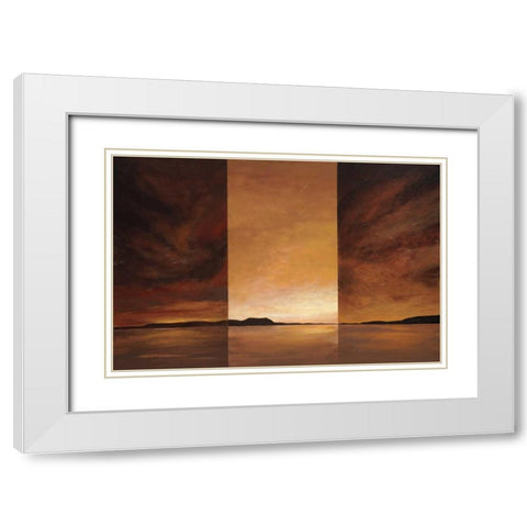 Solitude White Modern Wood Framed Art Print with Double Matting by Kaminsky, Earl